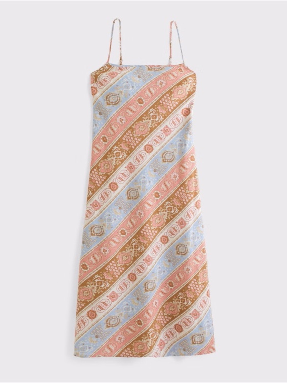 Abercrombie & Fitch Julia Slip Linen-Blend Midi Dress